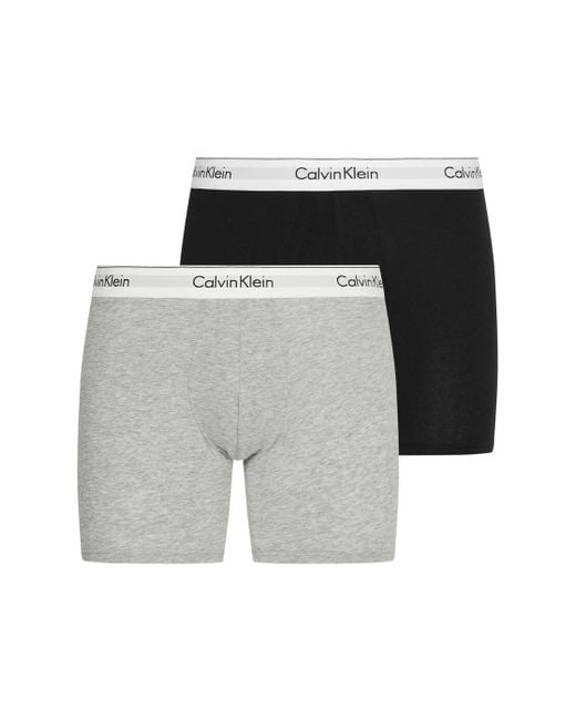 Calvin Klein Black Modern Cotton Boxer Brief 2 Pack for men