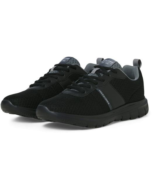 Jack & Jones Black Taylor Mesh Polyurethane Standard Trainers Pu for men