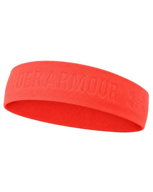 Under Armour Red Grip Wide Headband for men