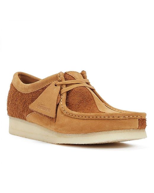 Clarks Brown Wallabee Tan Leather Shoes for men