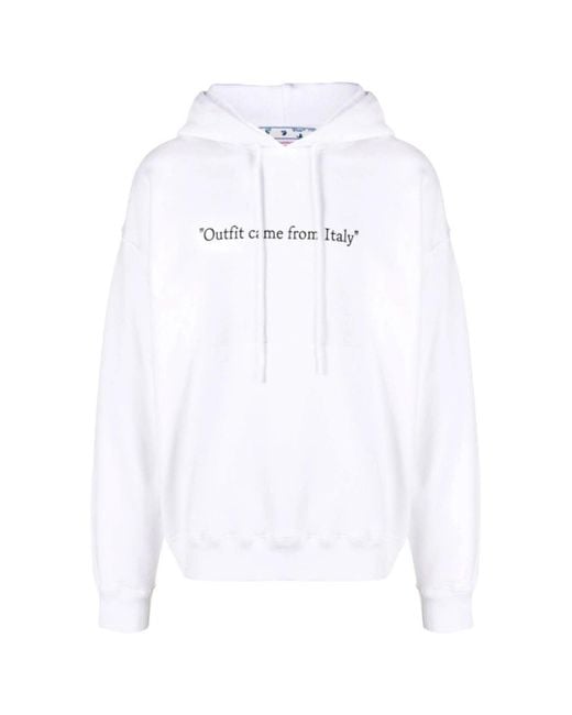 Off-White c/o Virgil Abloh White From Italy Design Skate Fit Hoodie for men