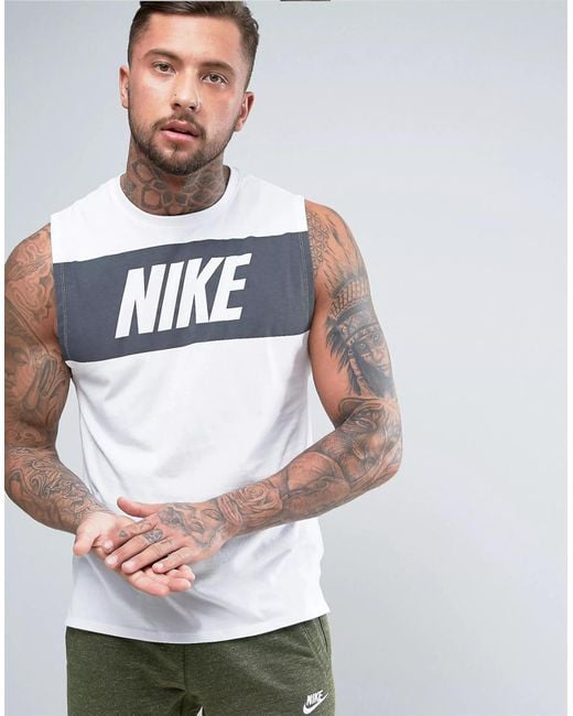 Nike Blue Retro Logo Vest for men