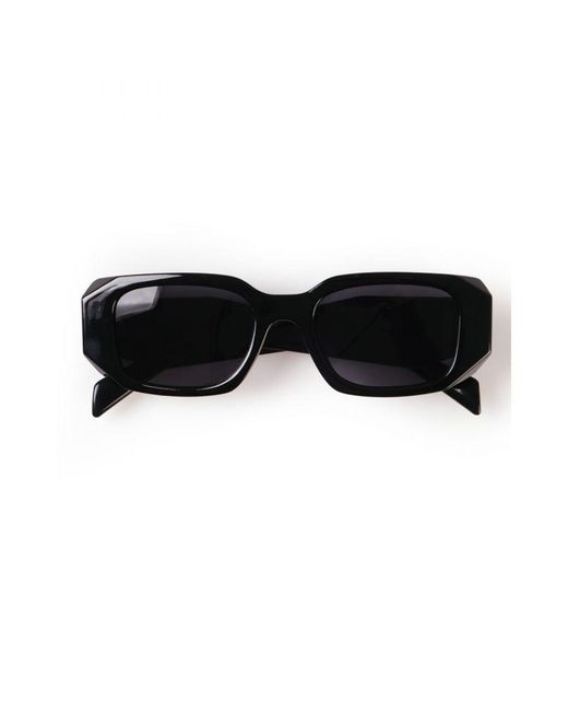 Where's That From Black 'Chunky' Arm Smart Classic Sunglasses