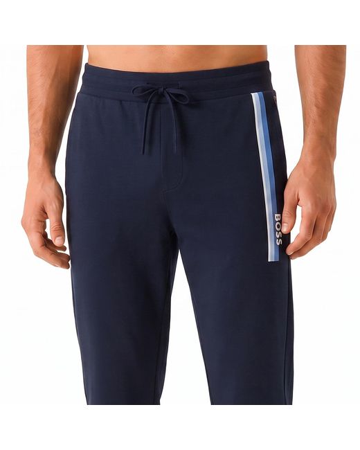 Boss Blue Long Cotton Sports Trousers 50554784 for men
