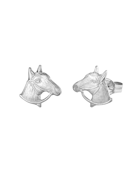 The Jewellery Stockroom Metallic Sterling Horse Head Stud Earrings