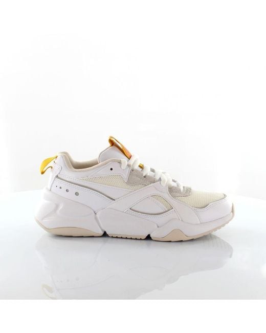 PUMA White Nova 2 Trainers