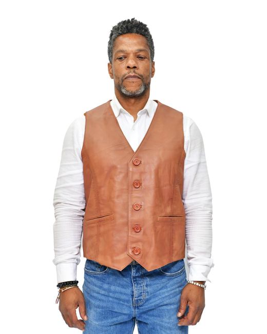 Infinity Leather Blue Classic Waistcoat-Chester for men