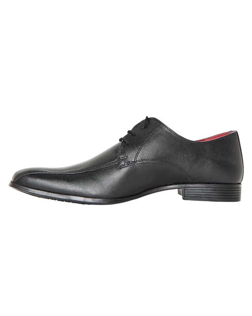 Lambretta Black Leather Formal Derby Shoes for men