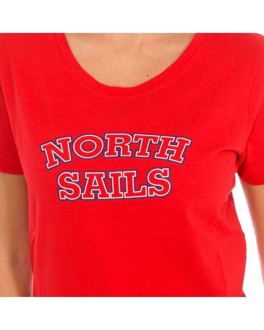 North Sails T-shirt Met Korte Mouwen Voor 9024320 in het Red