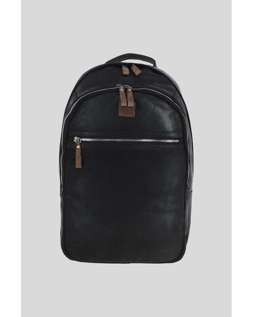 Ashwood Leather Black Real Backpack for men