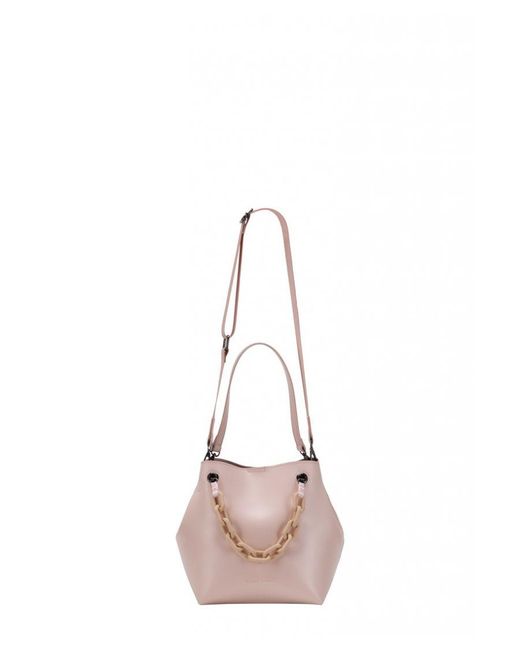Claudia Canova Pink Shoulder/Grab With Chain Detail