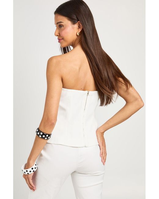 Boohoo Natural Scarf Detail Bandeau Top