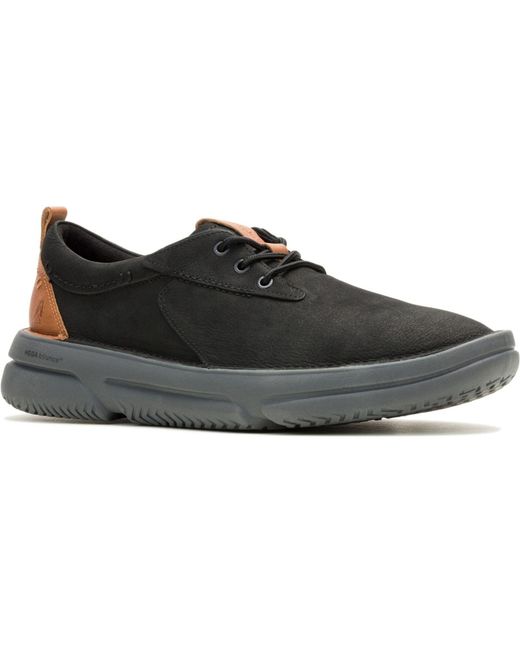 Hush Puppies Black Baylor Leather Lace-Up Shoes for men