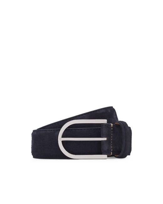 Boss Blue Accessories 35Mm Pin Buckle Leather Belt for men