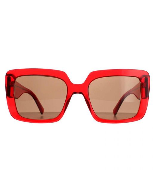 Versace Red Square Transparent Dark Ve4384B Sunglasses