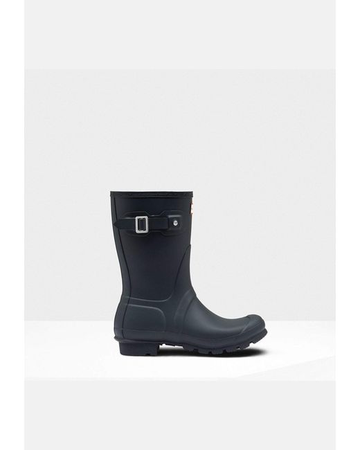 Hunter Blue Original Short Wellington Boots