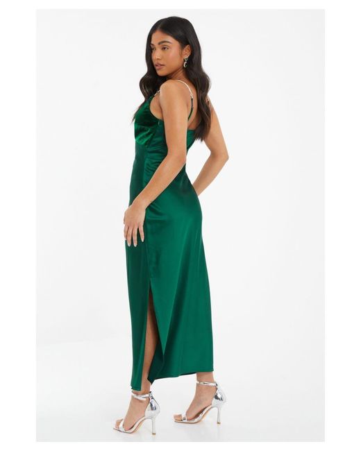 Bottle green quiz dress hotsell