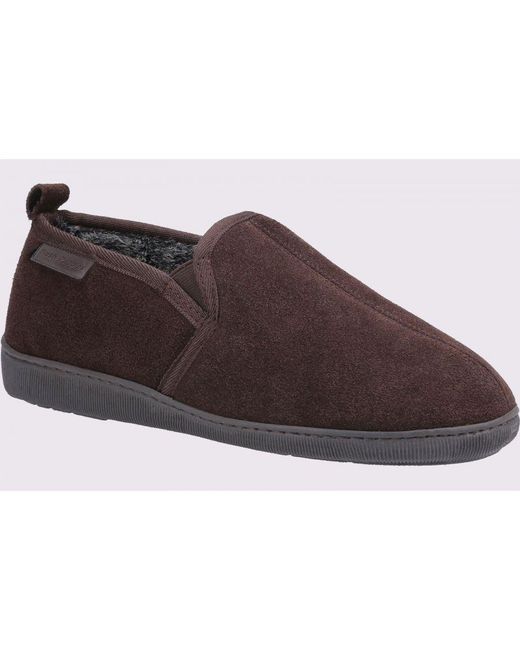 Hush Puppies Brown Arnold Slip On Suede Memory Foam for men