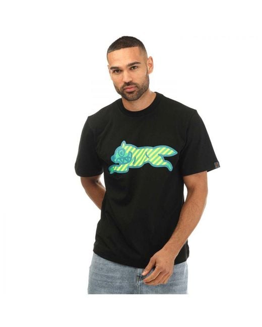 ICECREAM Green Running Dog Cotton T-Shirt for men