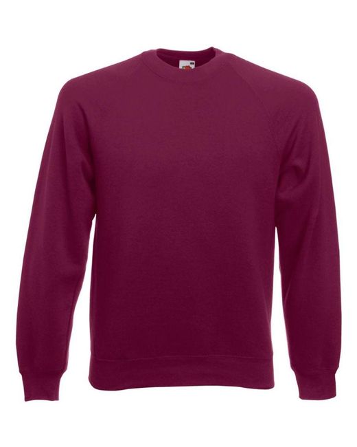 Fruit Of The Loom Purple Raglan Sleeve Belcoro Sweatshirt for men