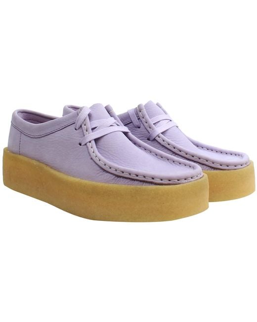 Clarks Blue Wallabee Cup Lilac Shoes