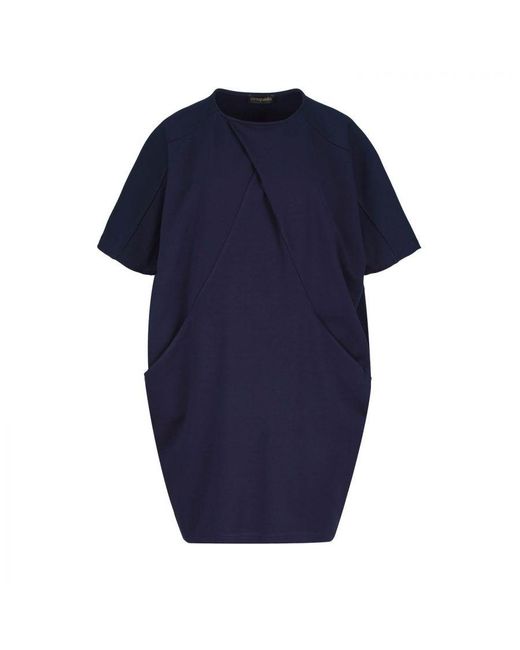 Conquista Blue Batwing Style Dress With Pockets