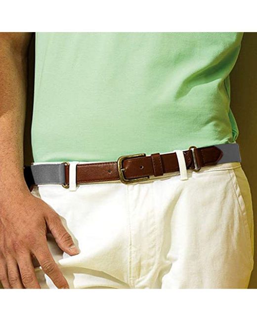 Asquith & Fox Brown Faux Leather And Canvas Belt (Slate) for men
