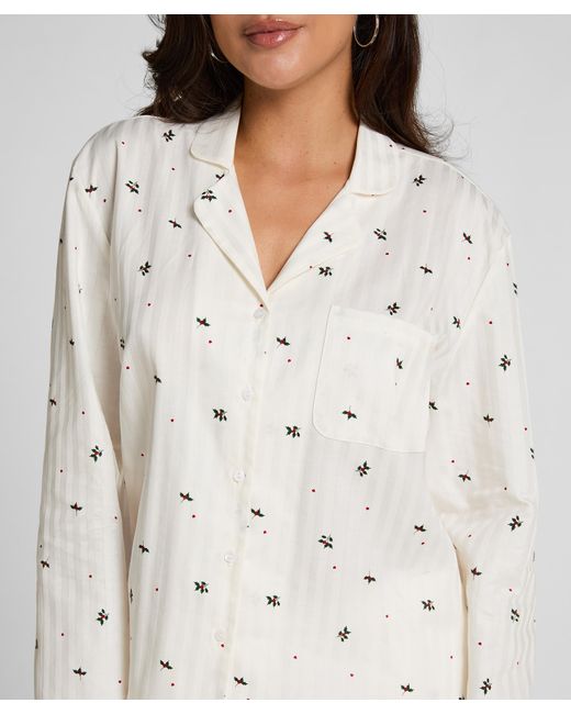 Hunkemöller White Jacquard Jacket Longsleeve
