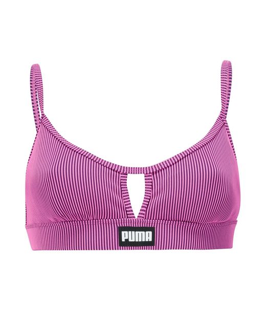PUMA Purple Peek A Boo Bikini Top