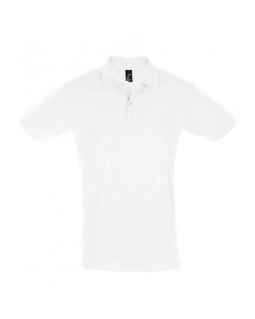Sol's White Perfect Pique Short Sleeve Polo Shirt Cotton for men