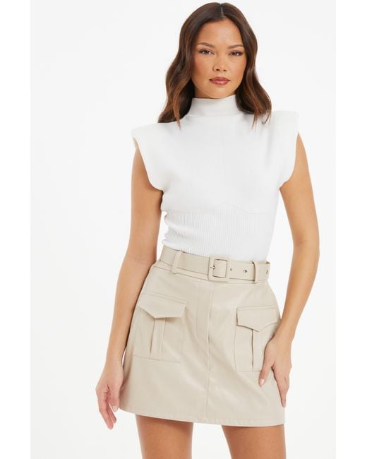 Leather Skort Quiz Leather Skirt Quiz Faux Leather Skort In White