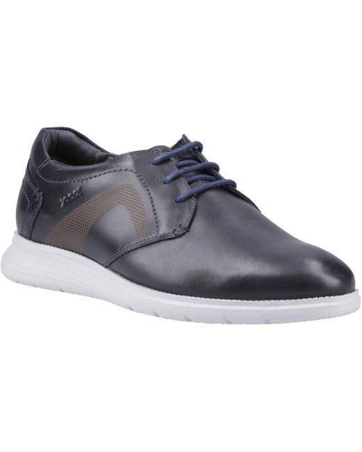 Pod Blue Aston Leather Lace-Up Shoes for men
