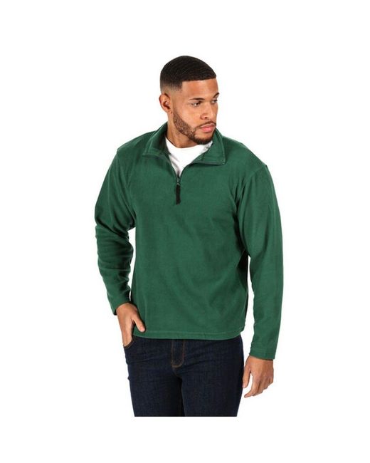 Regatta Green Micro Zip Neck Fleece Top for men