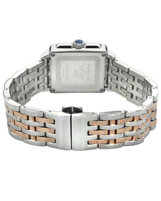 Gv2 Metallic Padova 12302B Swiss Quartz Dial Two Tone Stainless Steel Diamond Watch