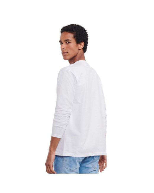 Russell White Adult Plain Classic Long-Sleeved T-Shirt ()