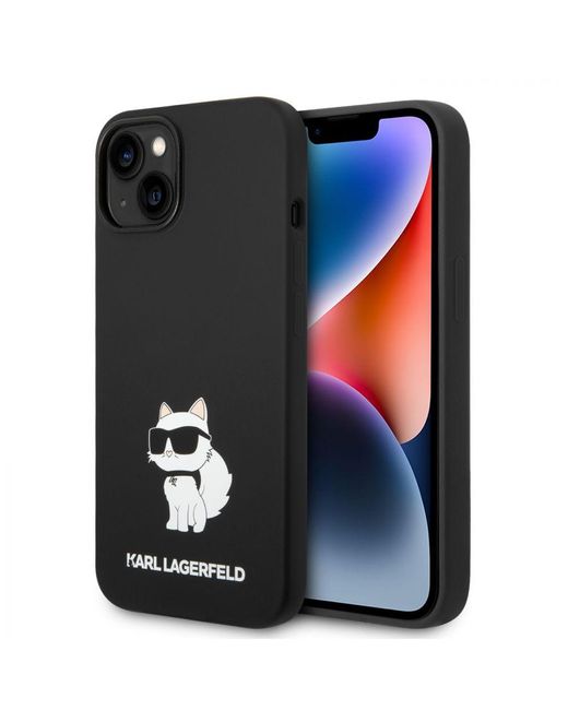 Karl Lagerfeld Black Liquid Silicone Phone Case Iphone 14 Plus