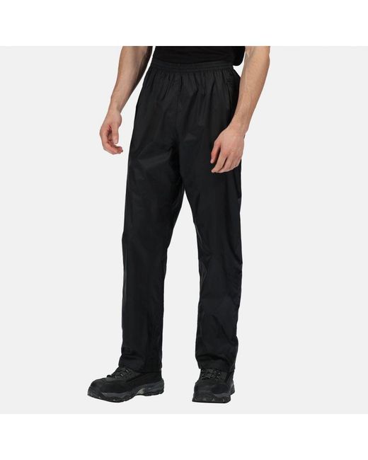 Regatta Blue Pro Packaway Waterproof Breathable Overtrousers for men