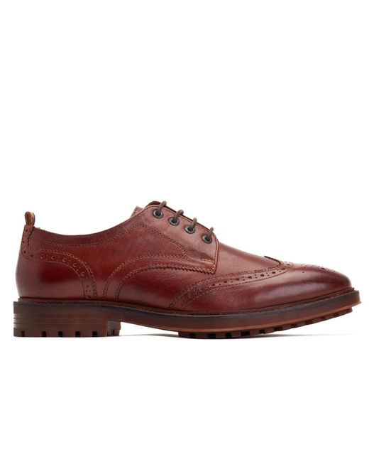 Base London Red Yukon Grain Shoes for men