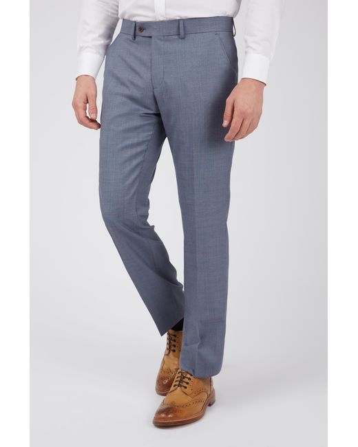 Scott Blue Regular Fit Trousers for men