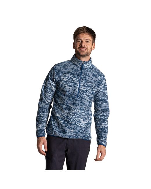 Craghoppers Blue National Trust Irt Print Fleece Top (Juniper Berry) for men