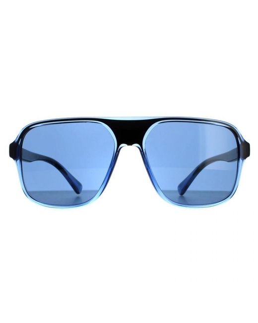 Dolce & Gabbana Blue Square Transparent And Dark Dg6134 Sunglasses for men