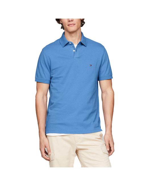 Tommy Hilfiger Blue Polo Shirts1985 Regular Fit Casual Cotton Golf T Shirts for men