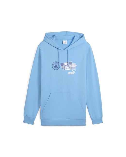 PUMA Blue Manchester City Ftblnrgy Hoodie for men