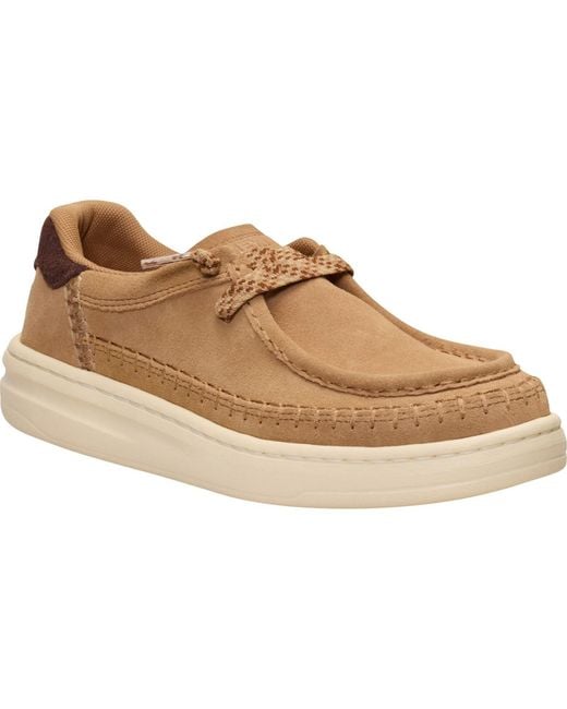 HeyDude Natural Heydude Harper Moc Crafted Suede Moccasins Shoes