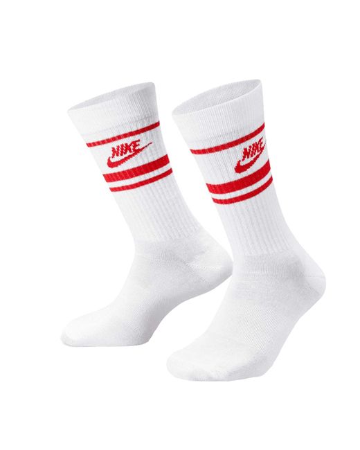 Nike White Adult Sportswear Essential Everyday Crew Socks (Pack Of 3)