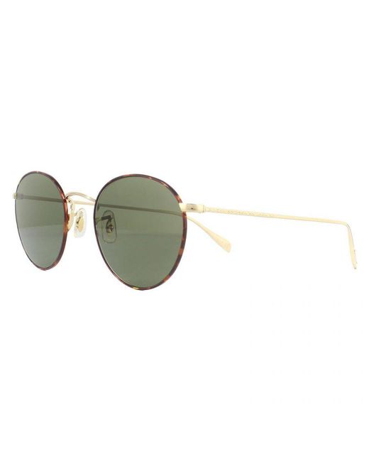 Oliver Peoples Green Sunglasses Coleridge Ov1186S 530552 Tortoise G-15 Metal