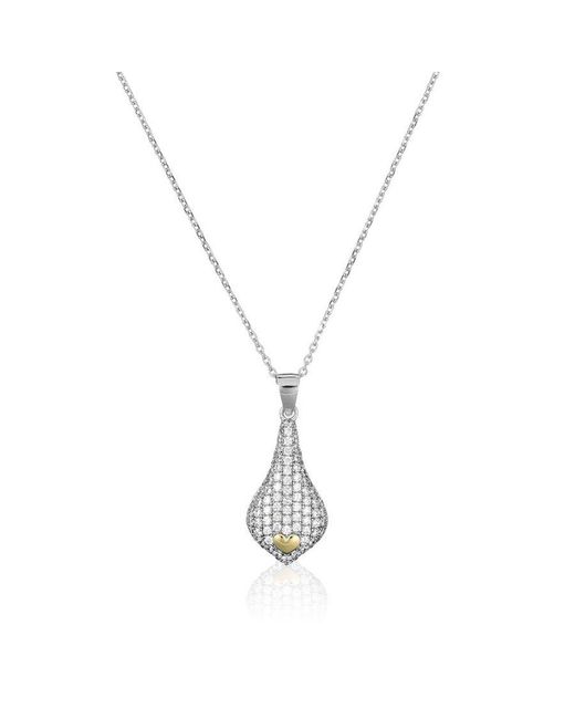 Orphelia Metallic 925 Sterling Chain With Pendant