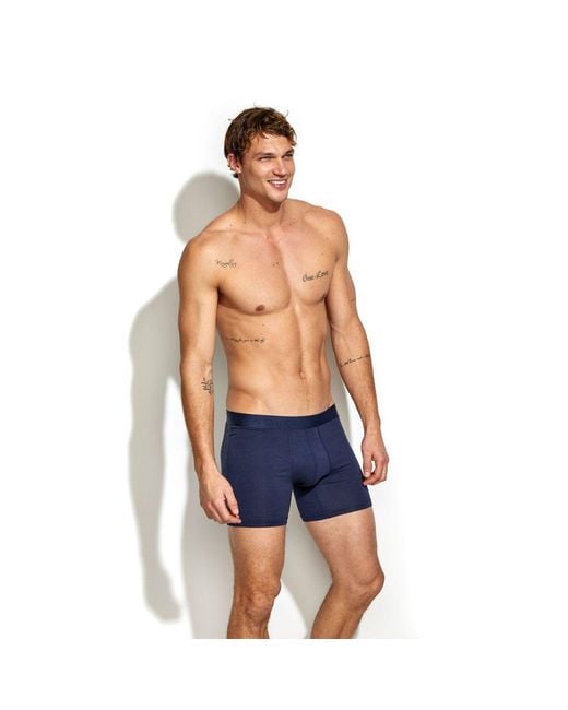 Panos Emporio Blue 3Pk Base Bamboo Boxer for men