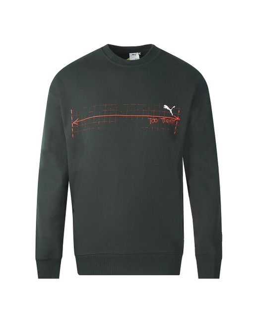 PUMA X Michael Lau Grafik Crew Sweatshirt in Green für Herren