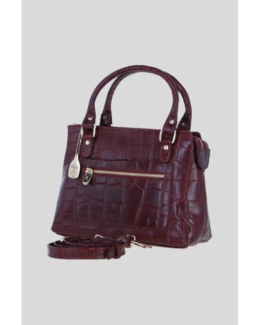Ashwood Leather Red Real Handbag With Detachable Crossbody Strap